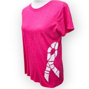 COLUMBIA Women's Tough In Pink Ribbon Tee Breast Cancer Awareness Size Medium